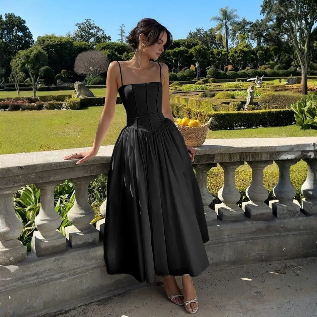 Damen Hochzeitsgast-Kleid Elegantes Korsett-Midikleid