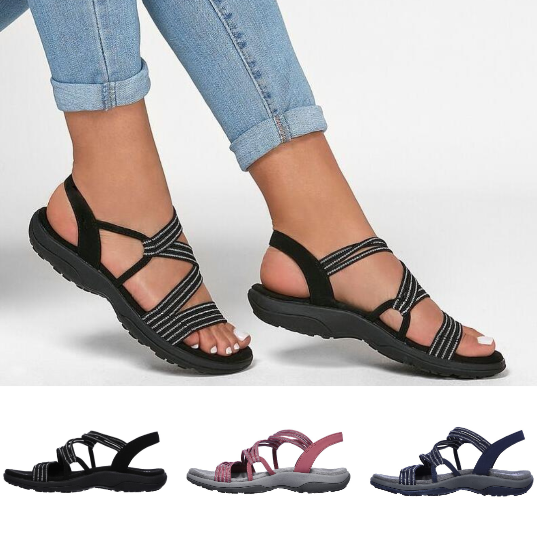 Damen Sommer-Sandalen mit Riemen Robust