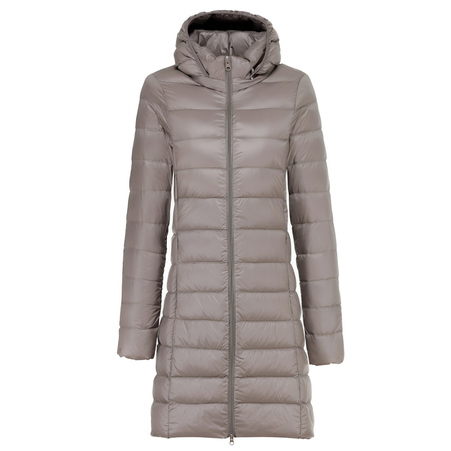 Damen Daunenjacke Lang Mit Kapuze