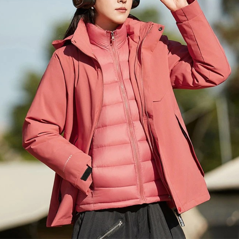 Damen Mehrlagige Skijacke Winterjacke
