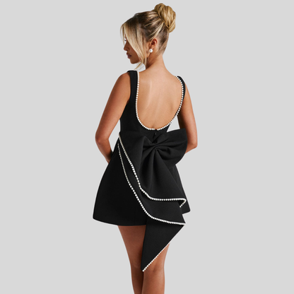 Damen Hochzeitsgastkleid Strukturiertes Minikleid