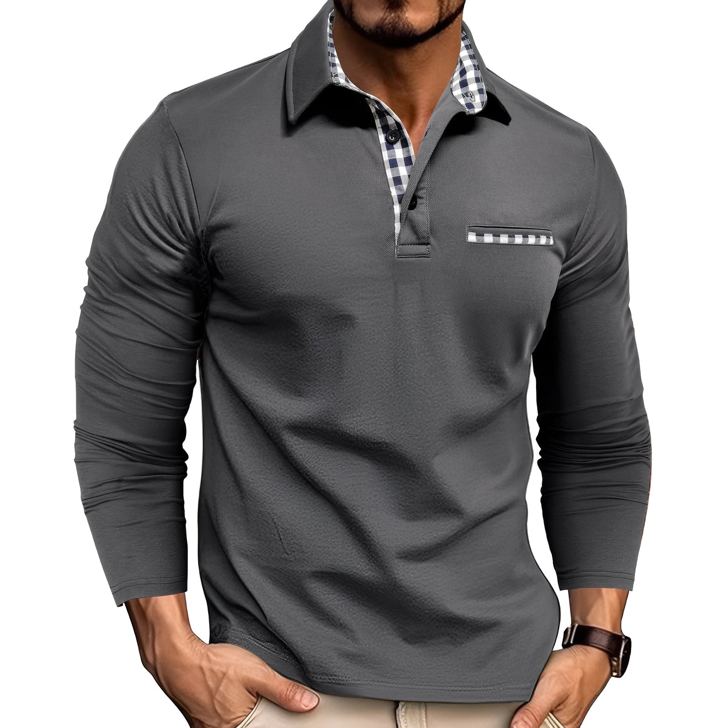 Rupert Herren Langarm-Poloshirt Lässig