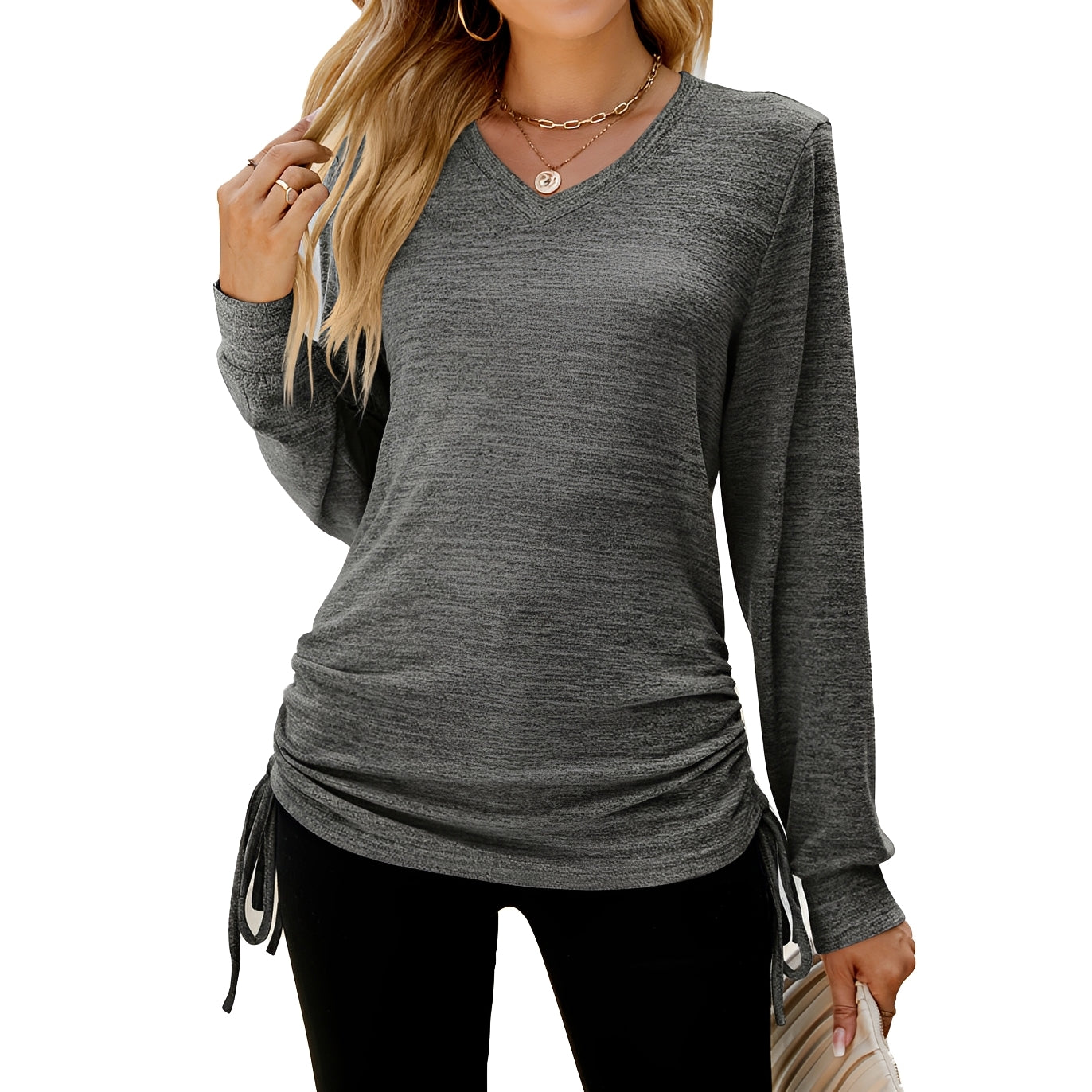 Damen V-Ausschnitt Elegantes Design