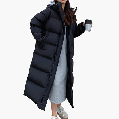 Damen Winterjacke Lang Mit Kapuze - Norvielle