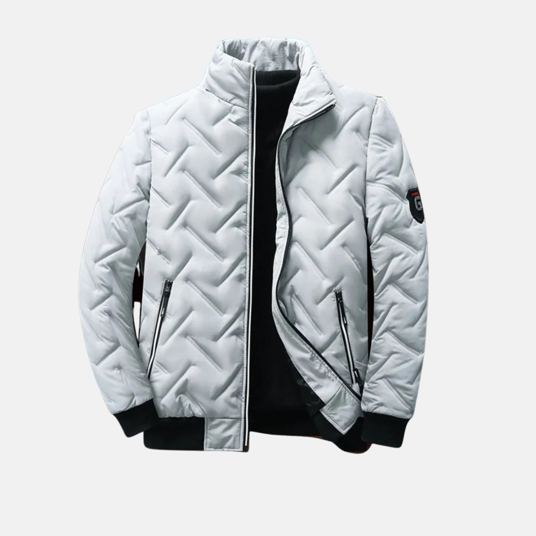Norvielle Damen Steppjacke Isoliert Zickzack-Design Hoch