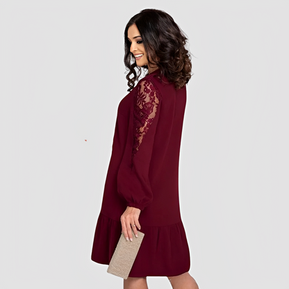 Damen Midi-Kleid Langärmlig