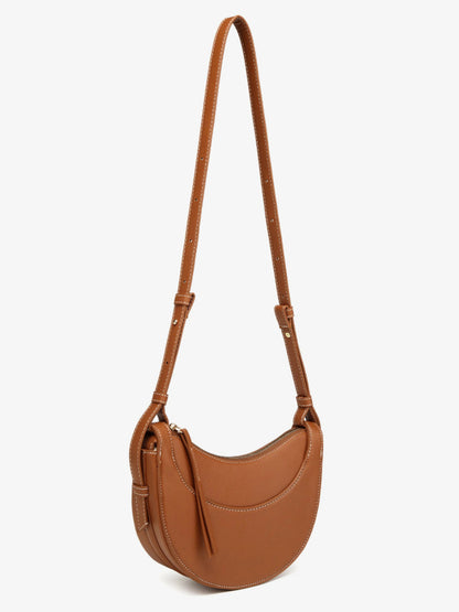 Amily Damen Crossbody-Tasche Verstellbar Gebogen Quaste