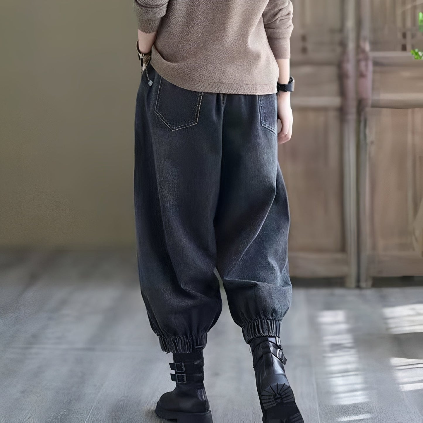 Damen Retro-Jeanshose Lässig