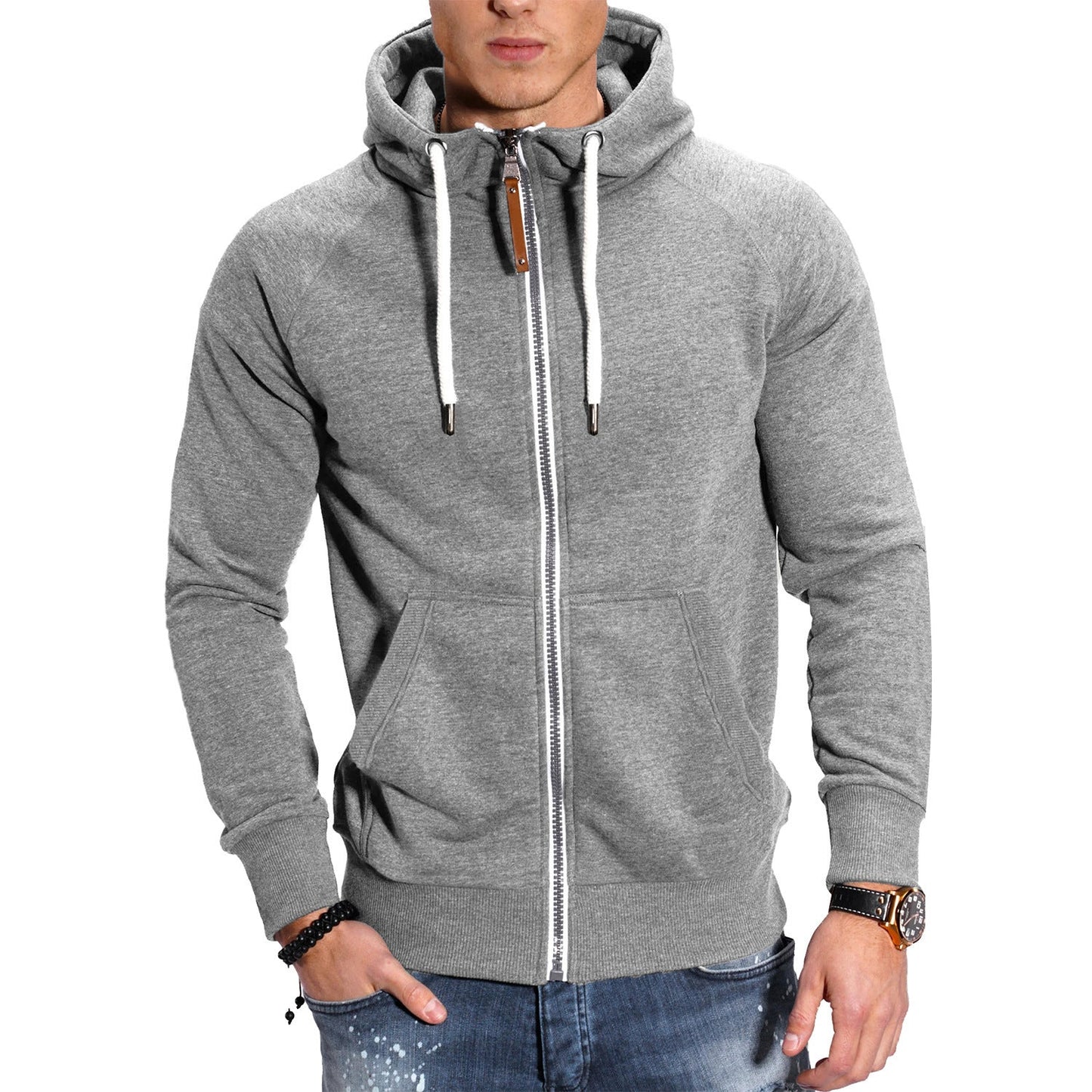 Herren Sportjacke Kapuze Modern