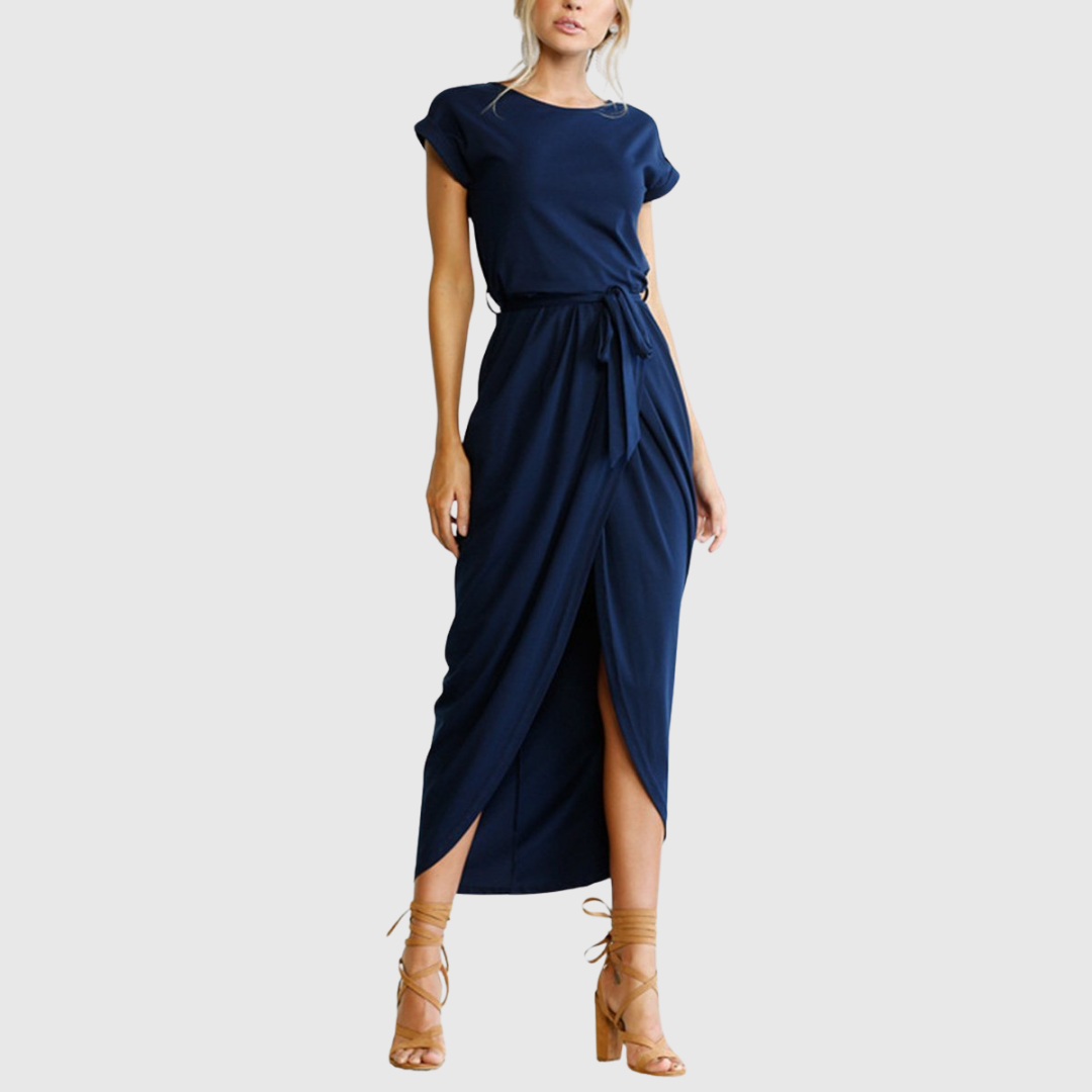 Cess Damen Midi-Kleid Lässig