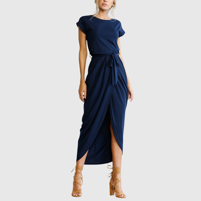 Cess Damen Midi-Kleid Lässig