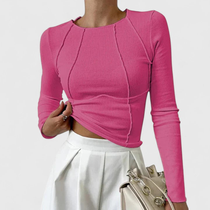 Damen Langarmshirt Eng Anliegend