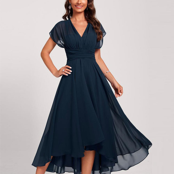 Damen Chiffon Midi-Kleid Elegant - Norvielle