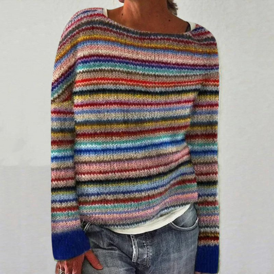 Damen Strickpullover Kurz Grob - Norvielle
