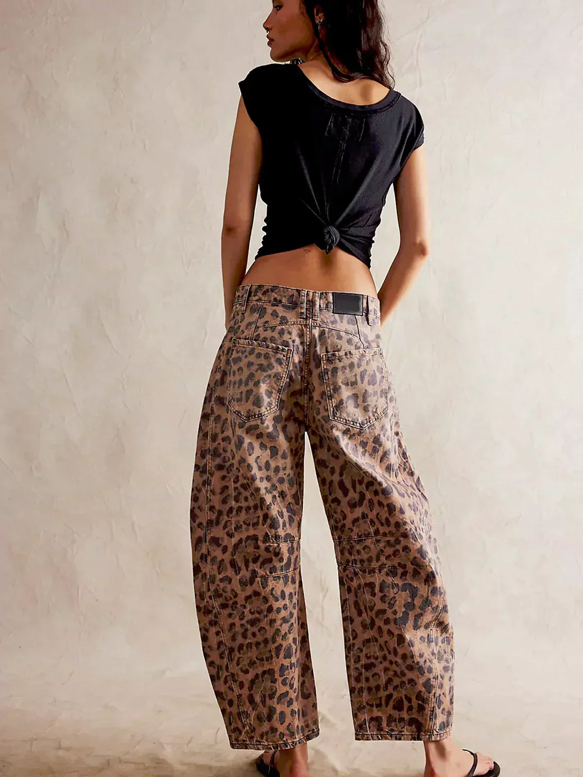 Damen Weite Jeans Bedruckt