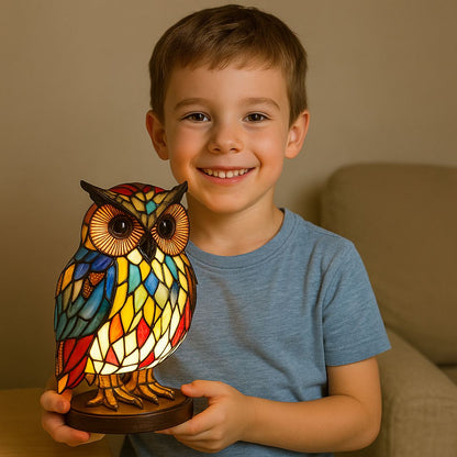 Handgefertigte Herzen-Lampe aus Glas mit warmem Licht Effekt