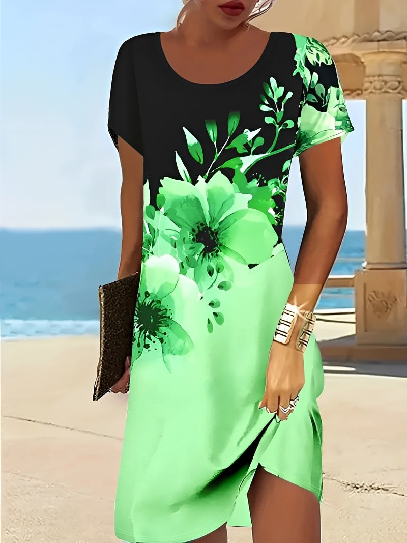 Damen Kleid Bedruckt Stilvoll