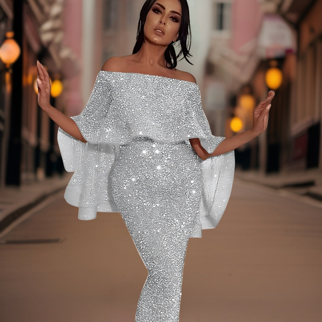 Norvielle Damen Abendkleid Hochwertig