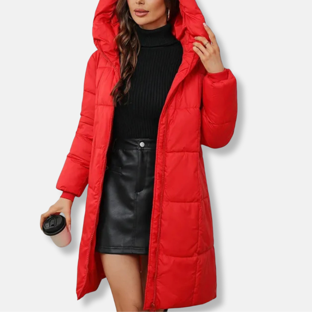 Norvielle Damen Daunenmantel Winterjacke Gefüttert Mit Kapuze