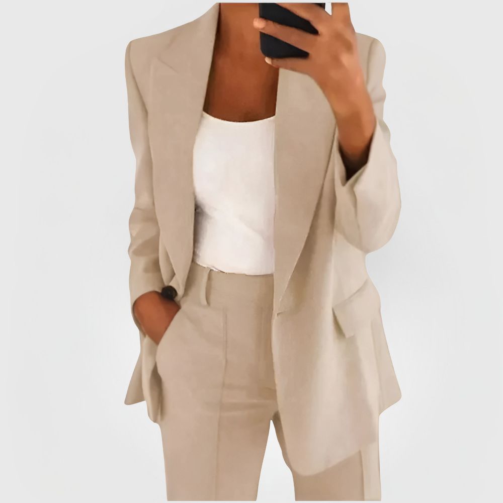 Damen Elegant Anzug Hose Blazer
