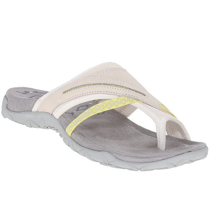 Bequeme Damen Pantoletten Sommer Sandalen Leder