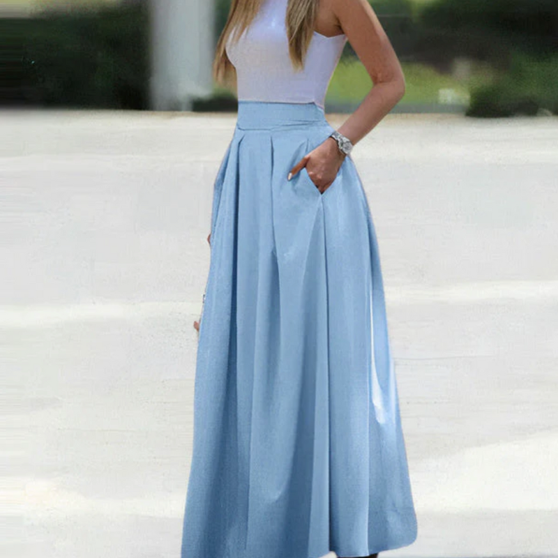 Damen Maxikleid Dünne Jersey Optik