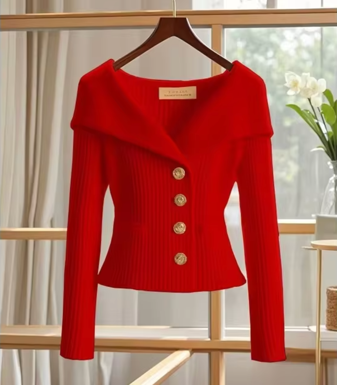 Damen Kurzstrickjacke Cardigan für Übergangsjahre