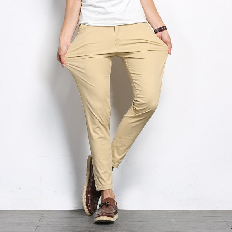 Norvielle Herren Chinos Modern Modisch Beige