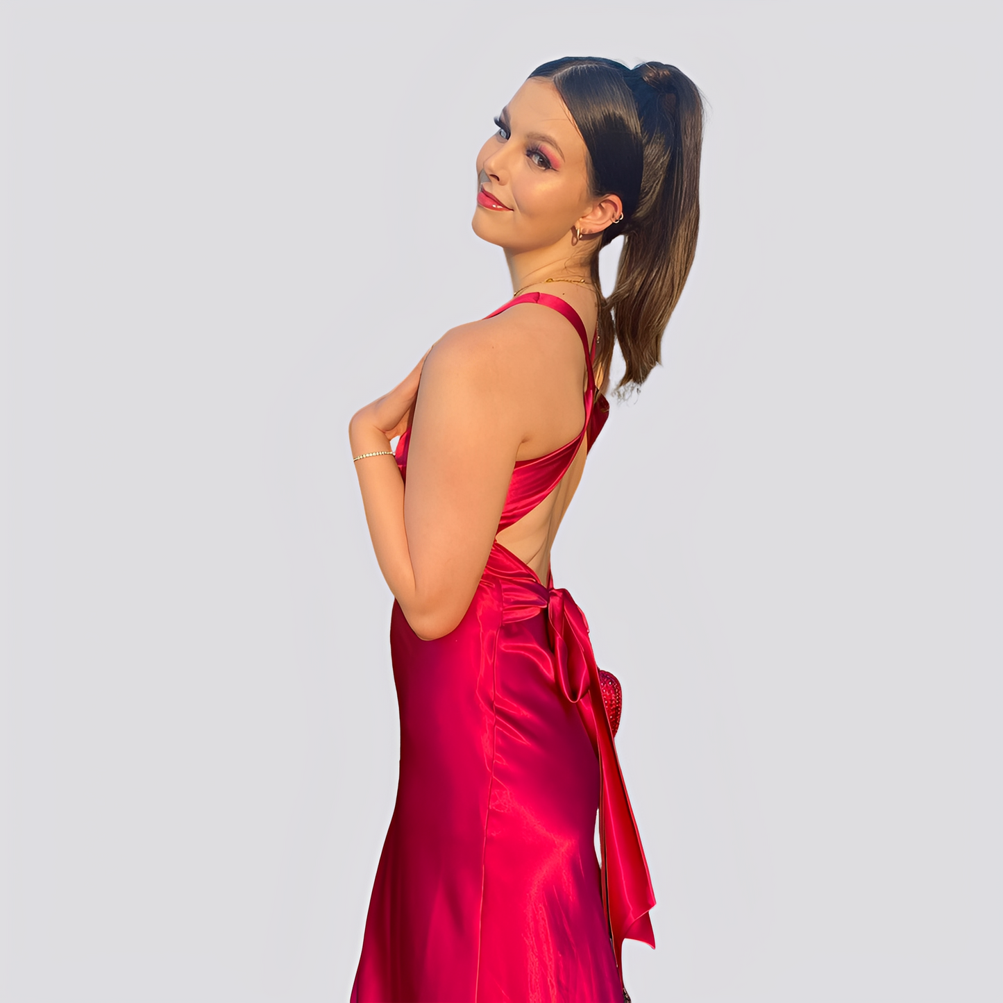 Damen Maxikleid V-Ausschnitt Elegantes Design - Norvielle