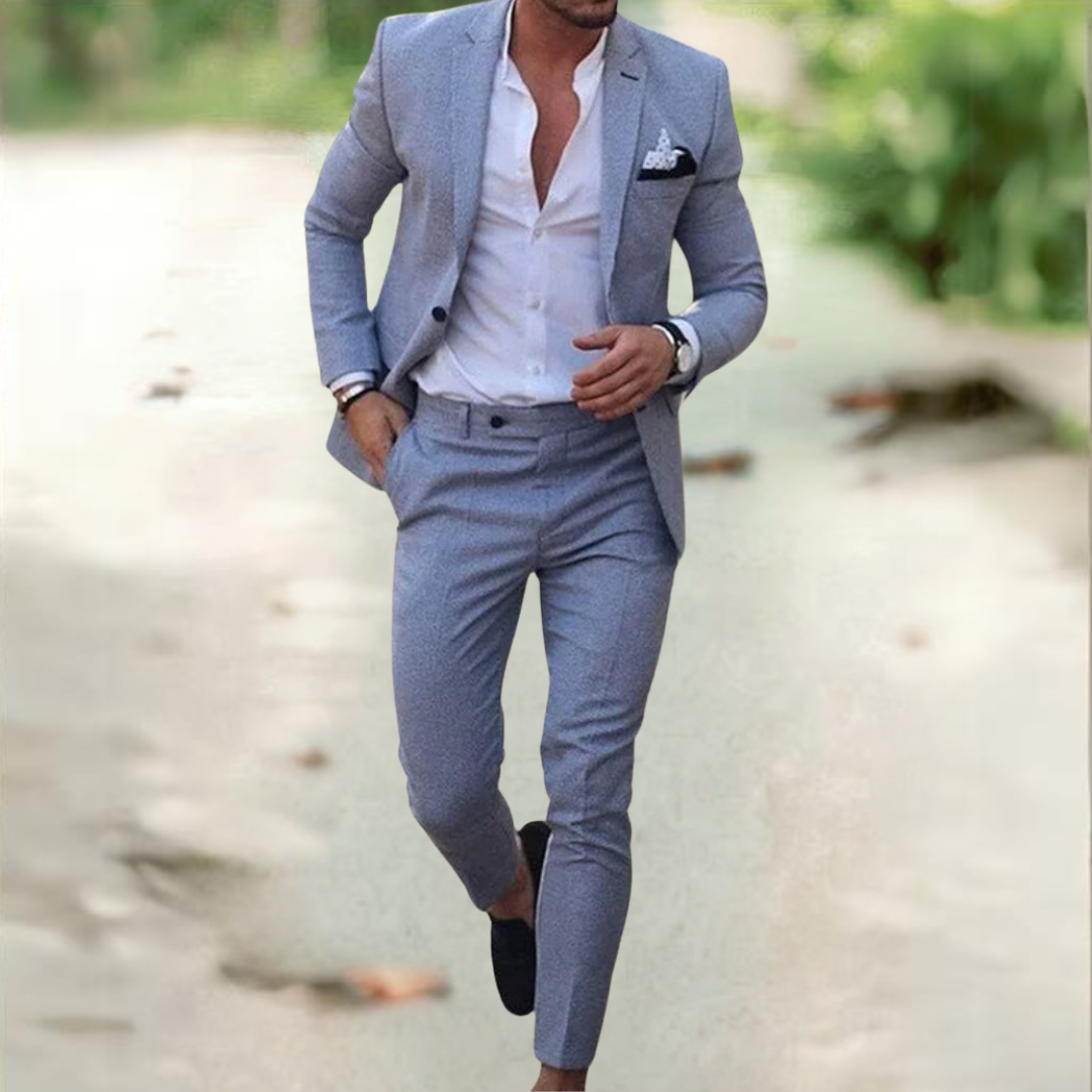 Ezra Herren Anzug Jacke Hose Elegant
