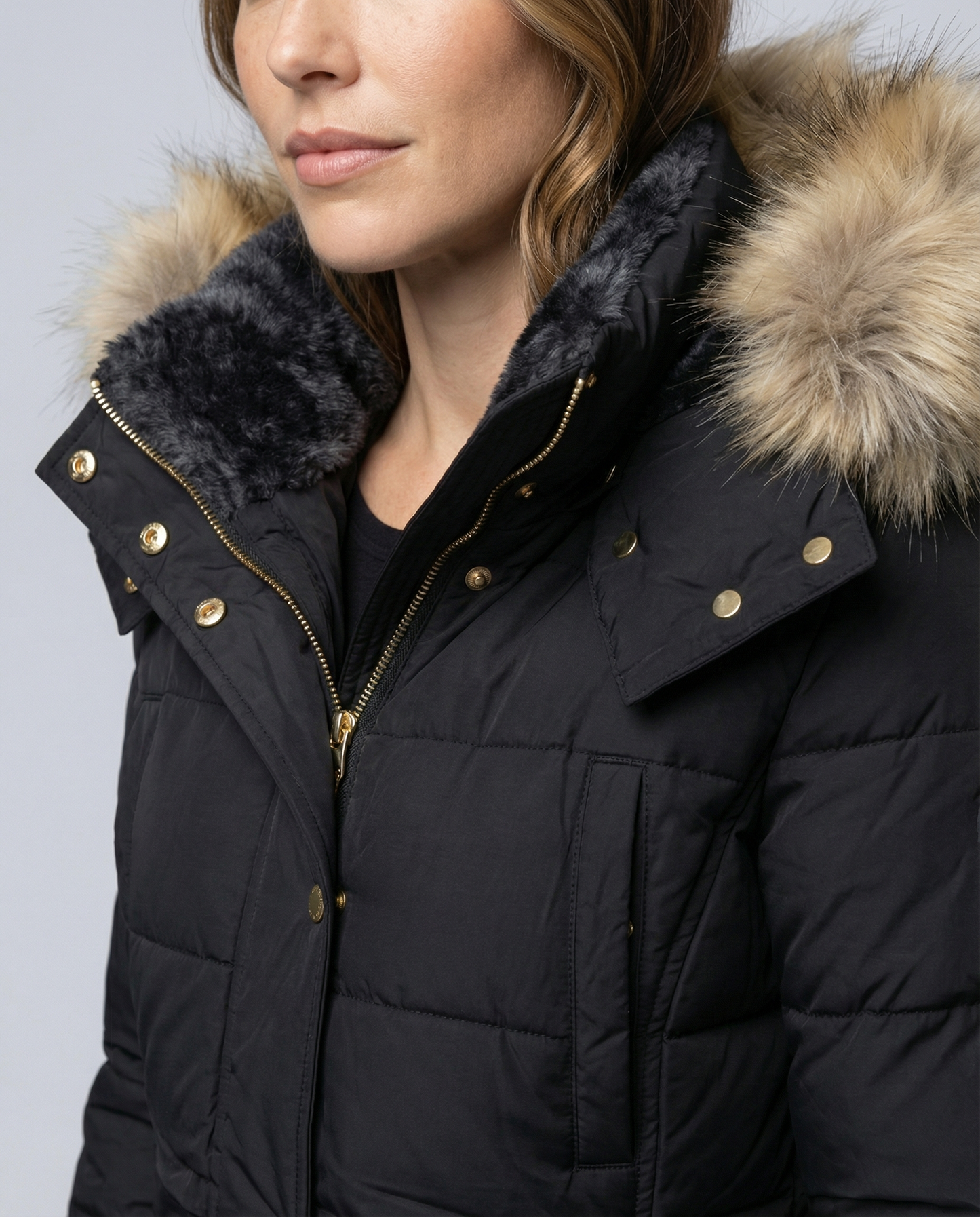 Damenparka Fellgefüttert Warm