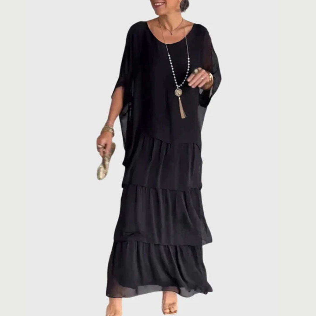 Damen Boho Maxikleid aus Shorts mit geschichteter Form