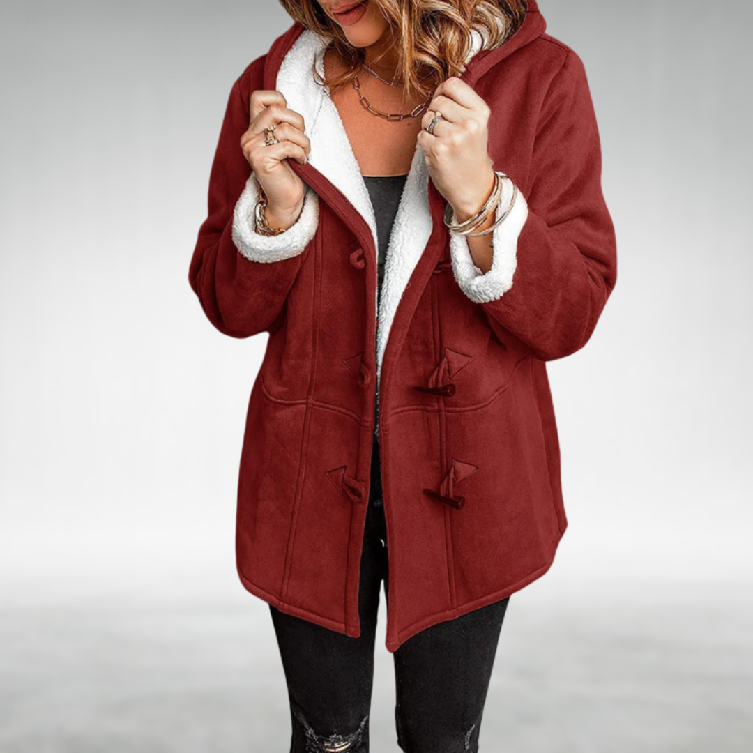 Damen Warme Winterjacke Fleecefutter