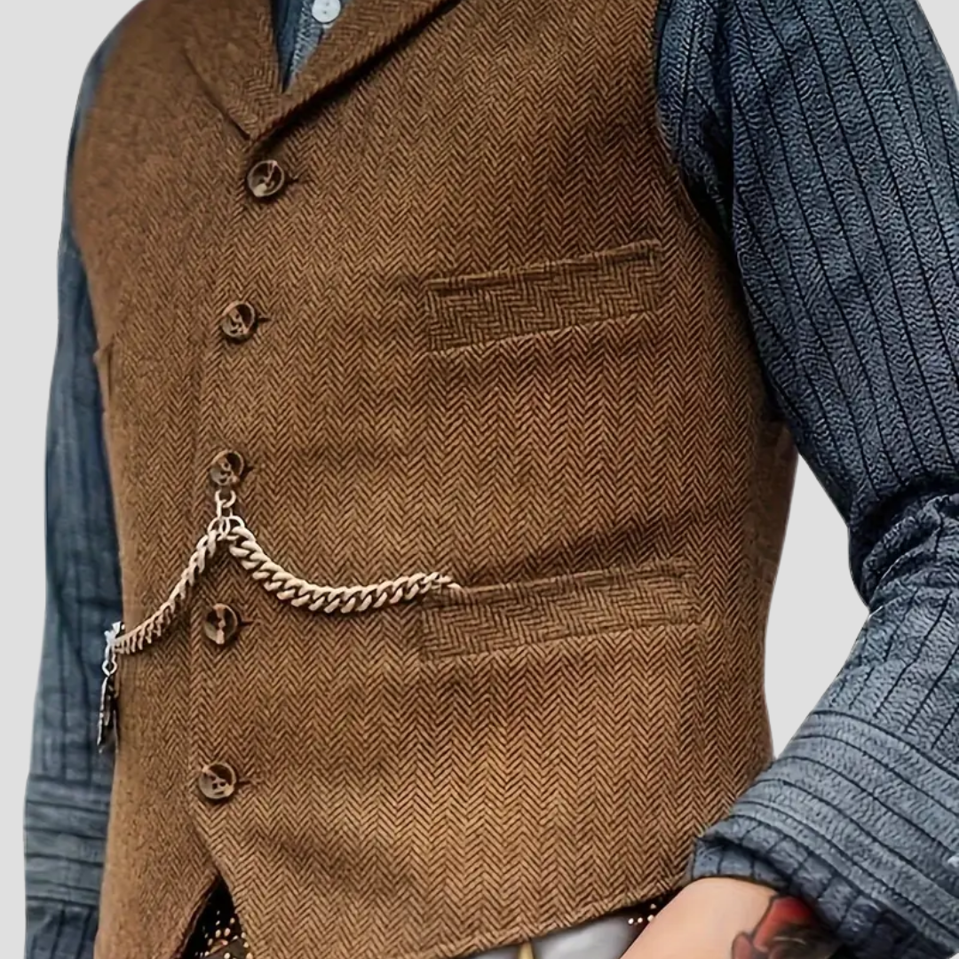 Herren Wollweste Tailored Look Vielseitig Schwarz - Norvielle