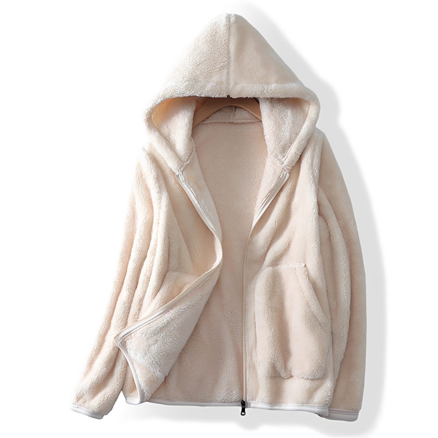 Damen Fleecejacke Warm Wattiert Schwarz - Norvielle