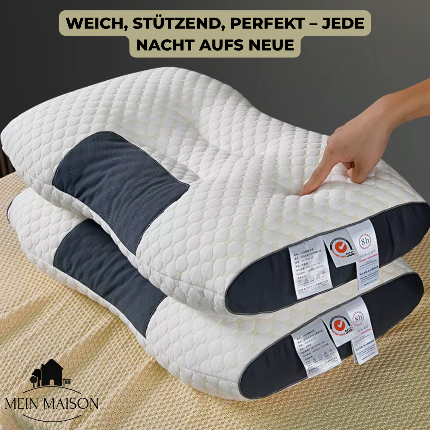 Orthopädisches Nackenkissen Memory-Schaum Atmungsaktiv Ergonomisch