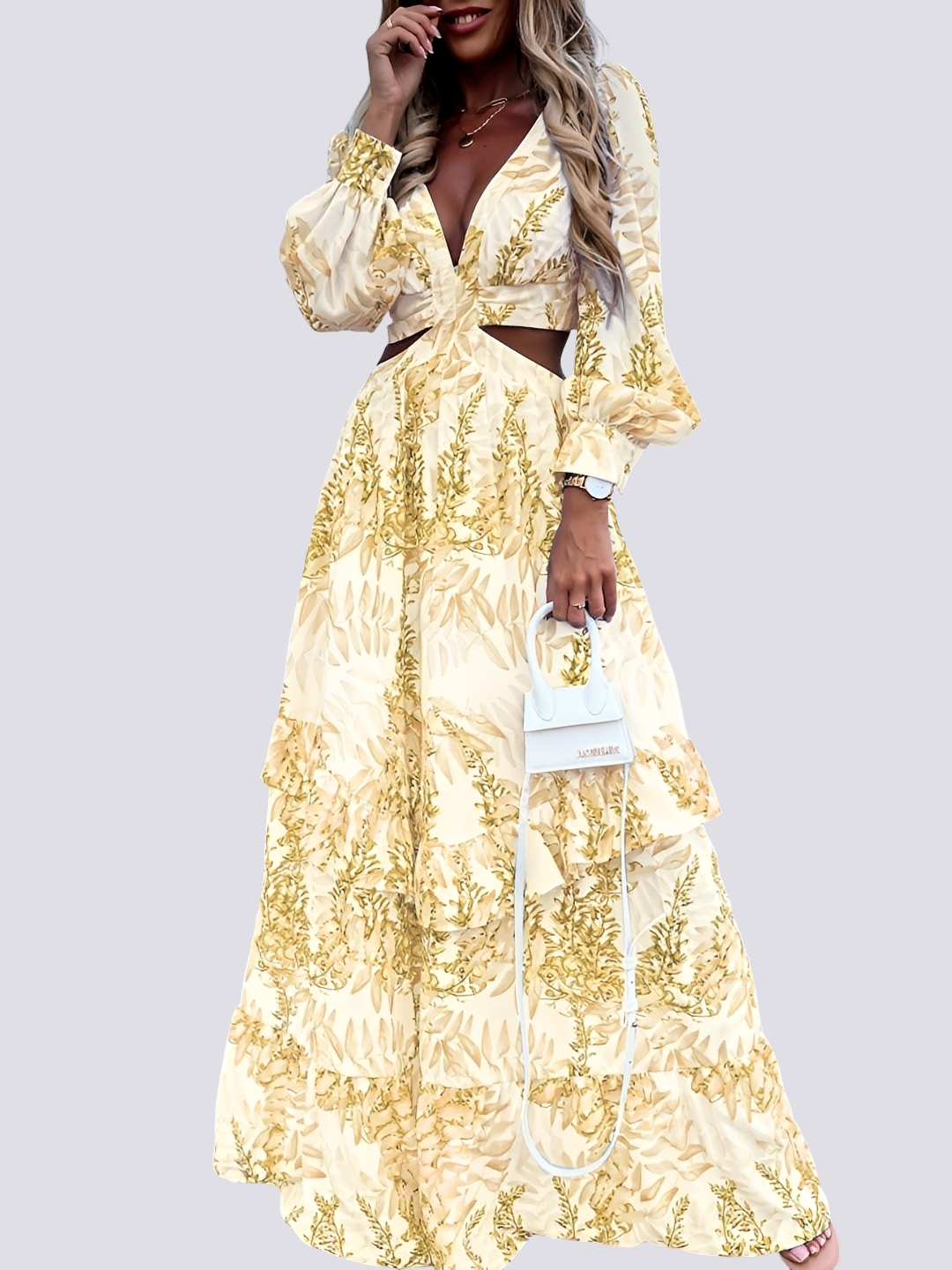 Damen Langarmkleid Bequem Katy