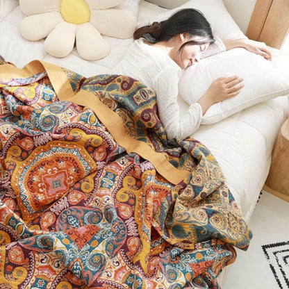 Boho Wendedecke 100% Baumwolle