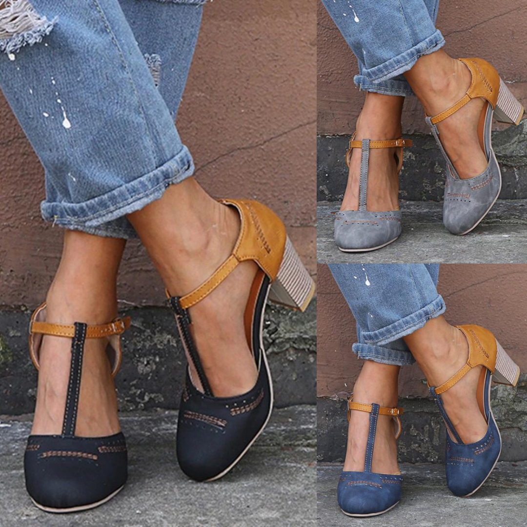 Elegante Damen High Heels Vintage Stil