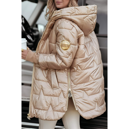 Norvielle Damen Pufferjacke Mit Kapuze