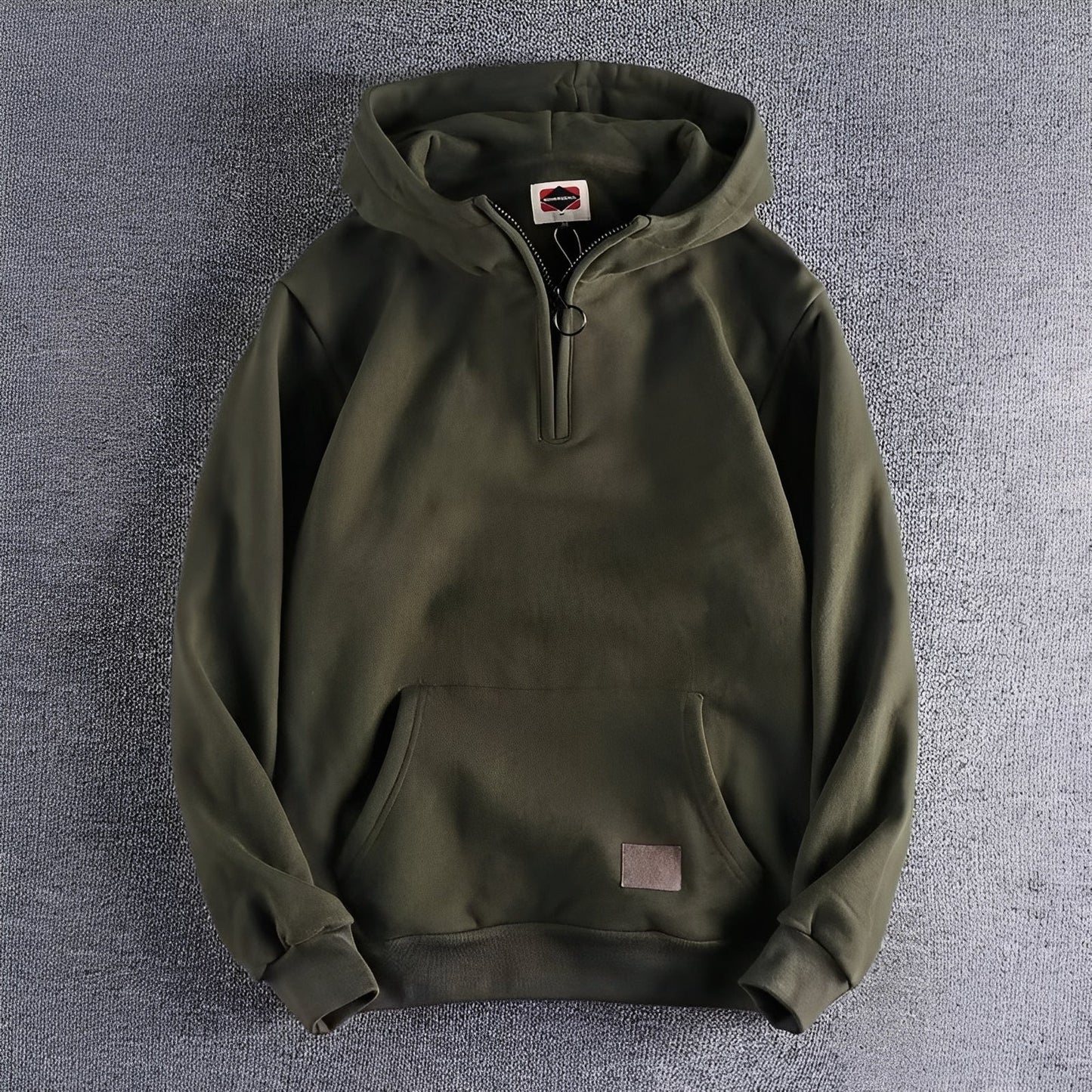 Herren Retro-Hoodie Dickes Mesh mit Reißverschluss