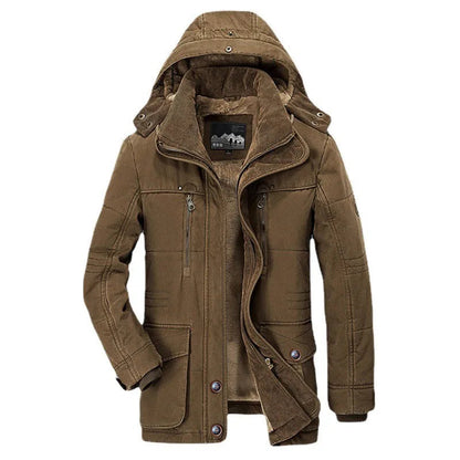 Herren Winterjacke Lang Mit Kapuze
