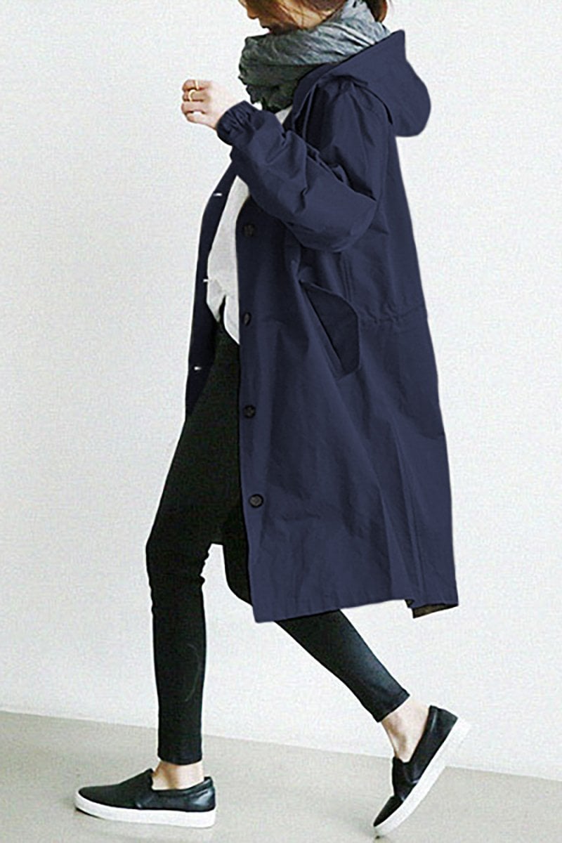 Damen Langjacke mit Kapuze