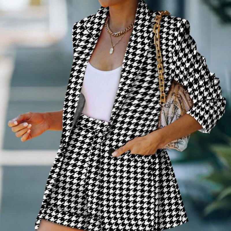 Norvielle Damen Blazer-Set Bunt