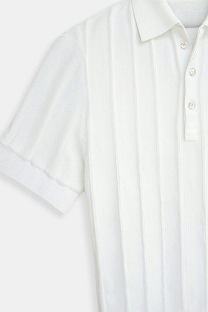 Herren Polo Weiß Minimalistisch Zeitlos