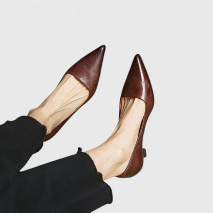 Damen Pumps Spitze Niedriger Absatz
