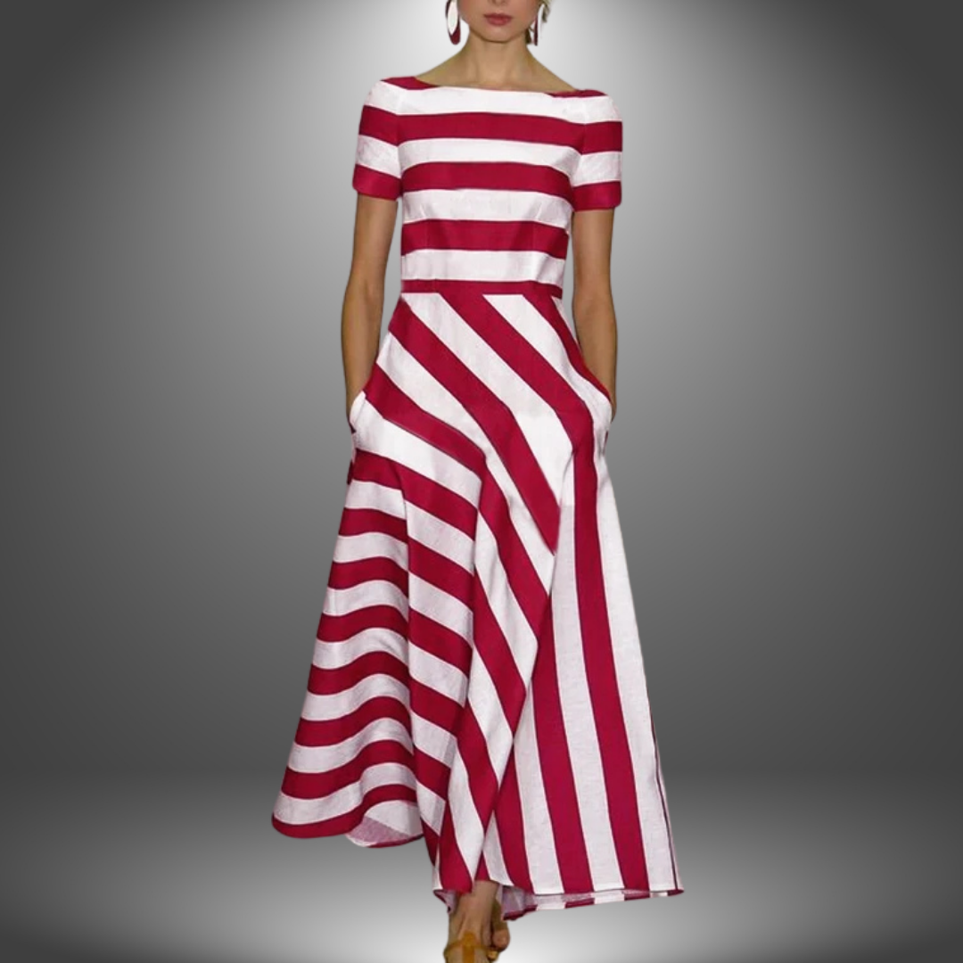 Clementine Damen A-Linien-Kleid Lang Baumwolle - Norvielle