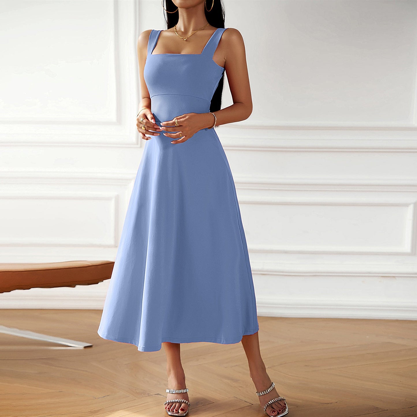 Elegantes Damen Ärmelloses Kleid