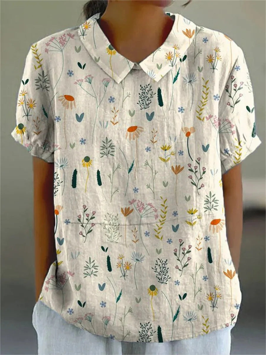 Damen Bluse Wilde Blumen - Norvielle