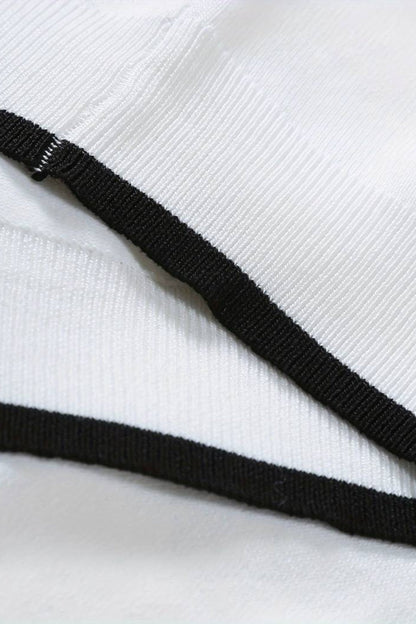 Herren Poloshirt Reißverschluss Kontrastdetails Klassisch